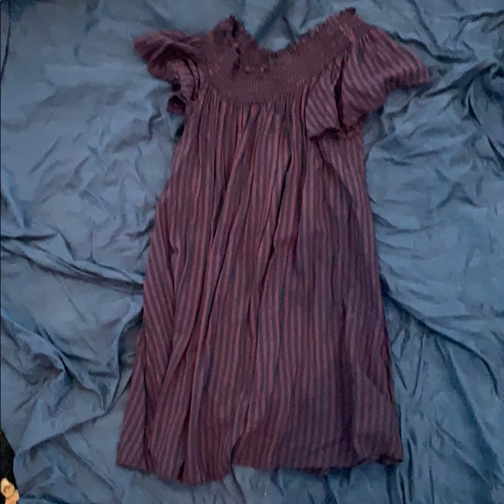 Striped off the shoulder dress